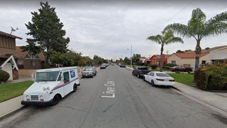 The 2500 block of Live Oak Street in the unincorporated count area of Walnut Park, as viewed in a Google Street View image.