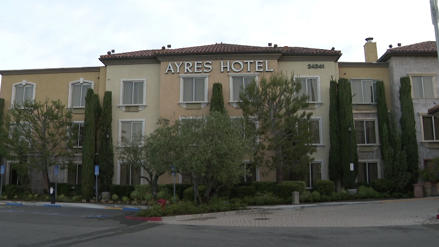 The Ayres Hotel in Laguna Woods is seen in this file photo. (KTLA)