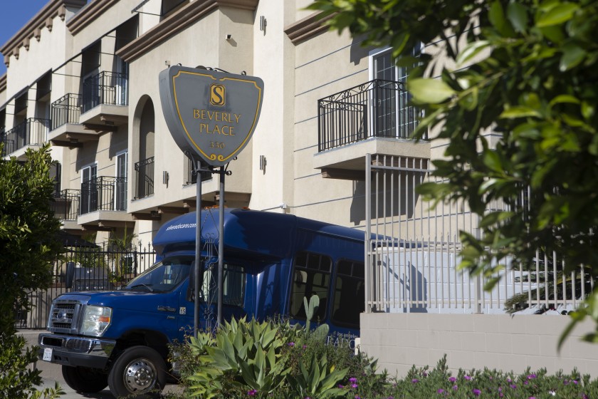 Silverado Beverly Place, a residential care facility in West Los Angeles is shown in an undated photo. (Los Angeles Times)