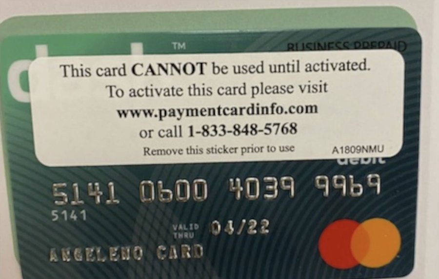 The Angeleno Card is seen in a photo provided by Los Angeles Mayor Eric Garcetti's office.