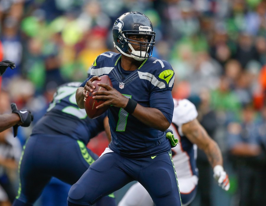 Former quarterback Tarvaris Jackson of the Seattle Seahawks was killed Sunday. (Otto Greule Jr/Getty Images North America/Getty Images)