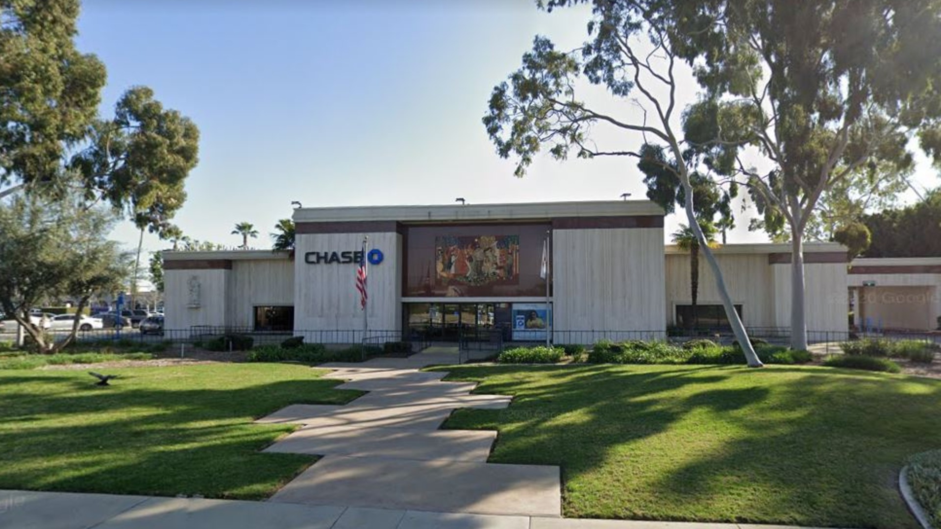 Chase Bank, 15128 E, Rosecrans Ave. in La Mirada, as pictured in an Google Street View image.