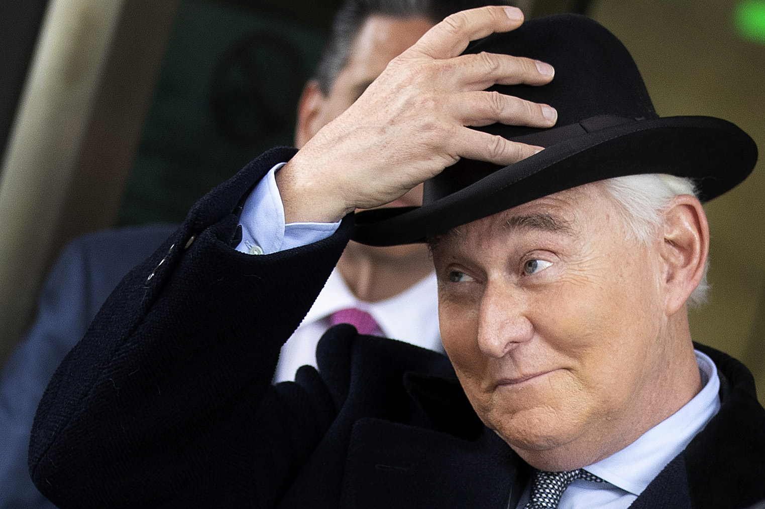 Roger Stone, former adviser and confidante to U.S. President Donald Trump, leaves the Federal District Court for the District of Columbia after being sentenced February 20, 2020 in Washington, DC. (Chip Somodevilla/Getty Images)