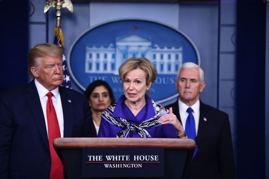 White House Coronavirus Task Force Coordinator, Dr. Deborah Birx, answers a question during the daily briefing on the novel coronavirus, COVID-19, at the White House on March 18, 2020, in Washington, DC. (Brendan Smialowski / AFP) (Photo by BRENDA