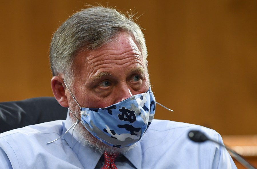 Sen. Richard Burr (R-NC) listens to testimony during the Senate Committee for Health, Education, Labor, and Pensions hearing on COVID-19 May 12, 2020 in Washington, D.C. (Toni L. Sandys-Pool/Getty Images)