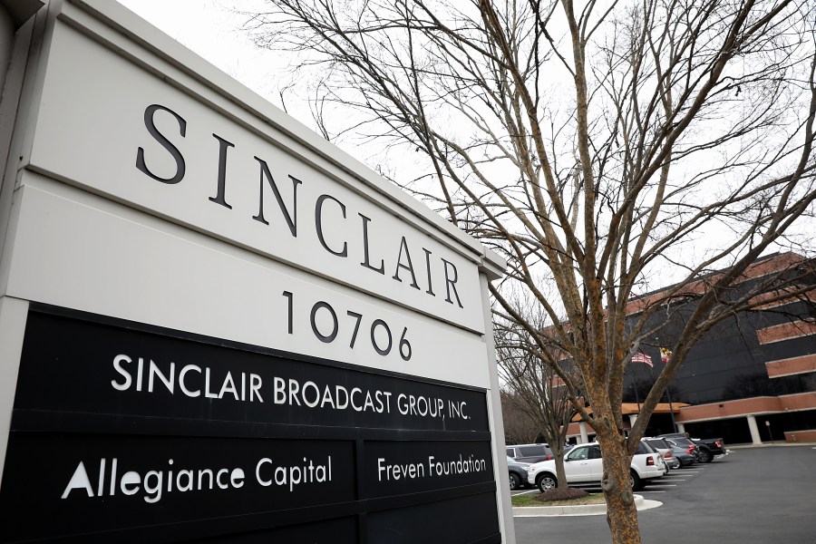 The headquarters of the Sinclair Broadcast Group is shown April 3, 2018 in Hunt Valley, Maryland. (Win McNamee/Getty Images)