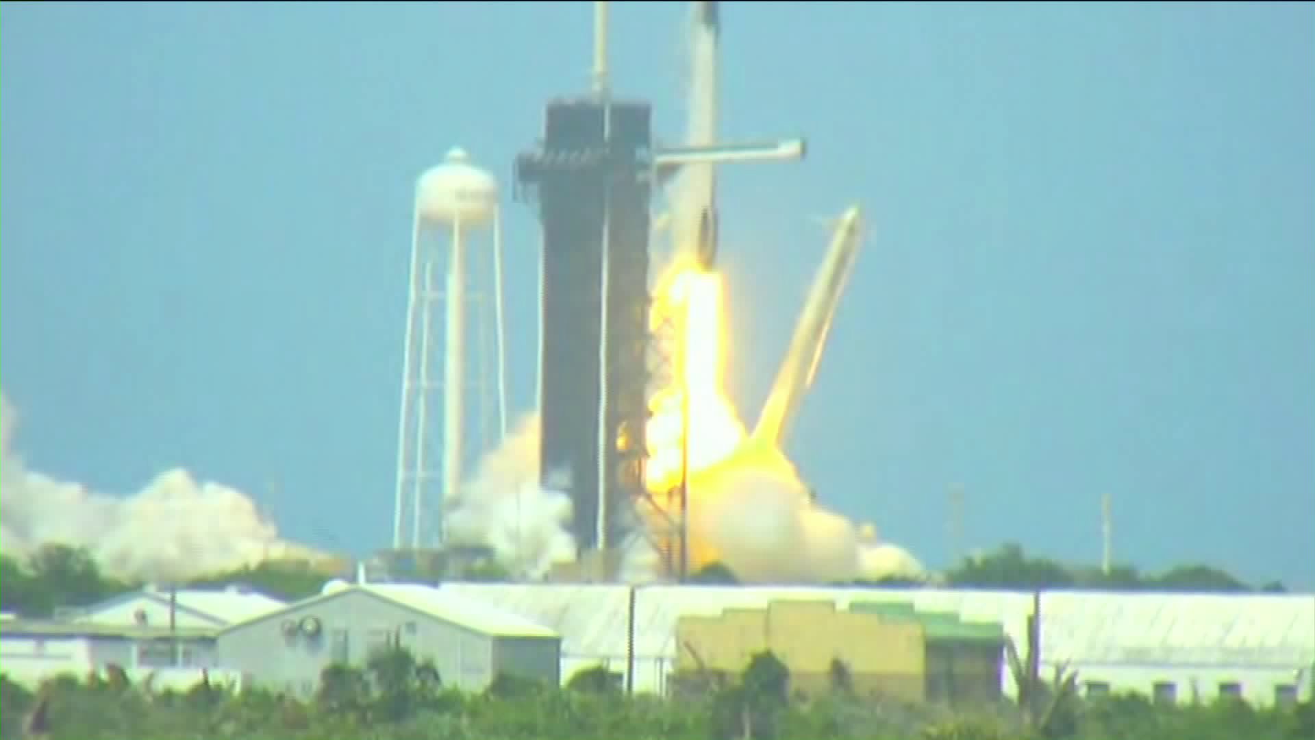 A SpaceX rocket takes off in a historic launch on May 30, 2020, sending two NASA astronauts to the International Space Station. (CNN)