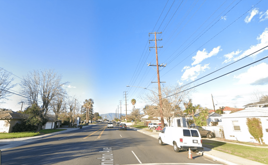 The 800 block of North Rancho Avenue appears in this image from Google Maps.