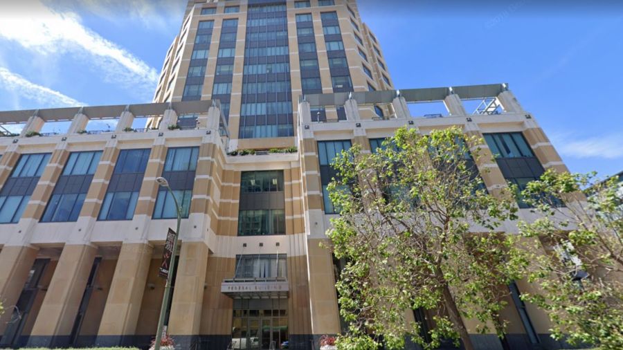 A Google Maps image shows the Ronald V. Dellums Federal Building in Oakland.