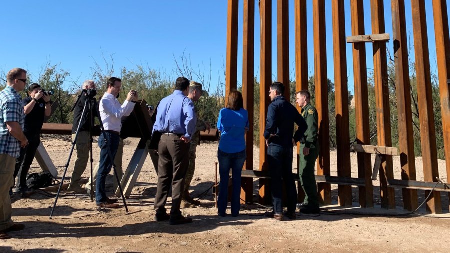 The U.S.-Mexico border wall is seen in an undated photo. (Jason Kravarik/CNN)