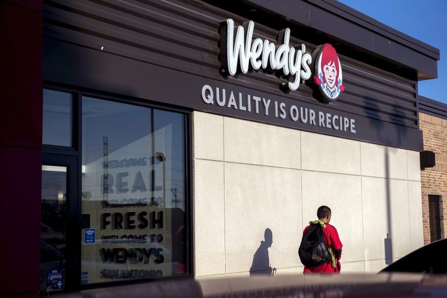 A customer exits a Wendy's Co. fast food restaurant in San Antonio, Texas, U.S., on Sunday, May 6, 2018. (Callaghan O'Hare/Bloomberg via Getty Images)