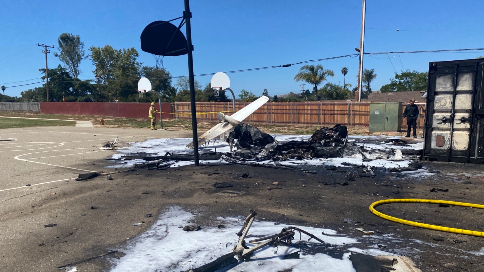 The Santa Maria Fire Department tweeted out a photo from the crash site.