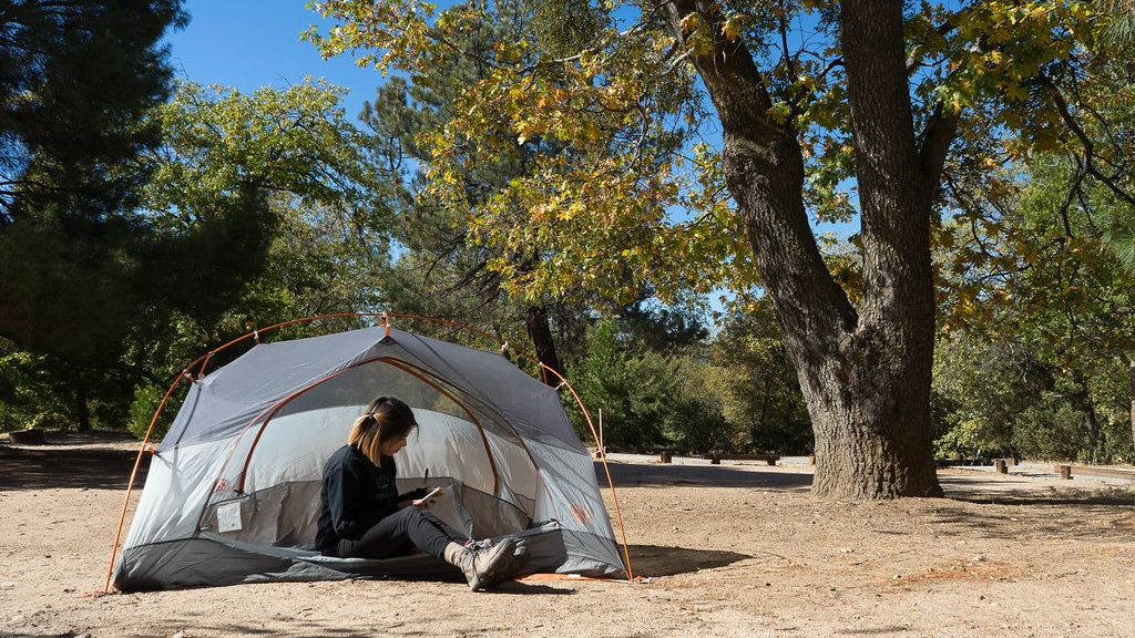 A woman enjoys solitude at a San Bernardino National Forest campsite in this undated photo. (San Bernardino National Forest)