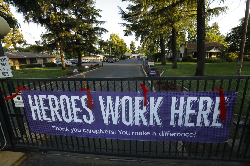 The Redwood Springs Healthcare Center in Visalia, California is shown in an undated photo. (Carolyn Cole / Los Angeles Times)