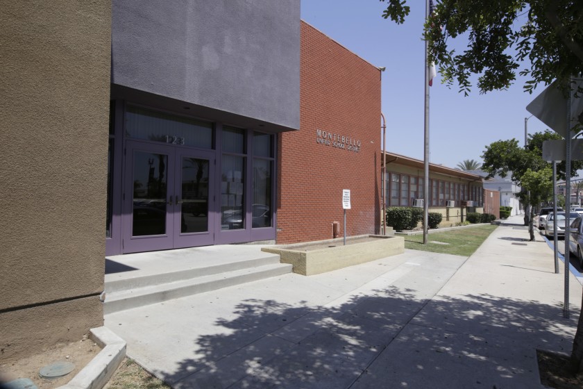 The Montebello Unified School District building is seen in an undated photo. (Glenn Koenig / Los Angeles Times )