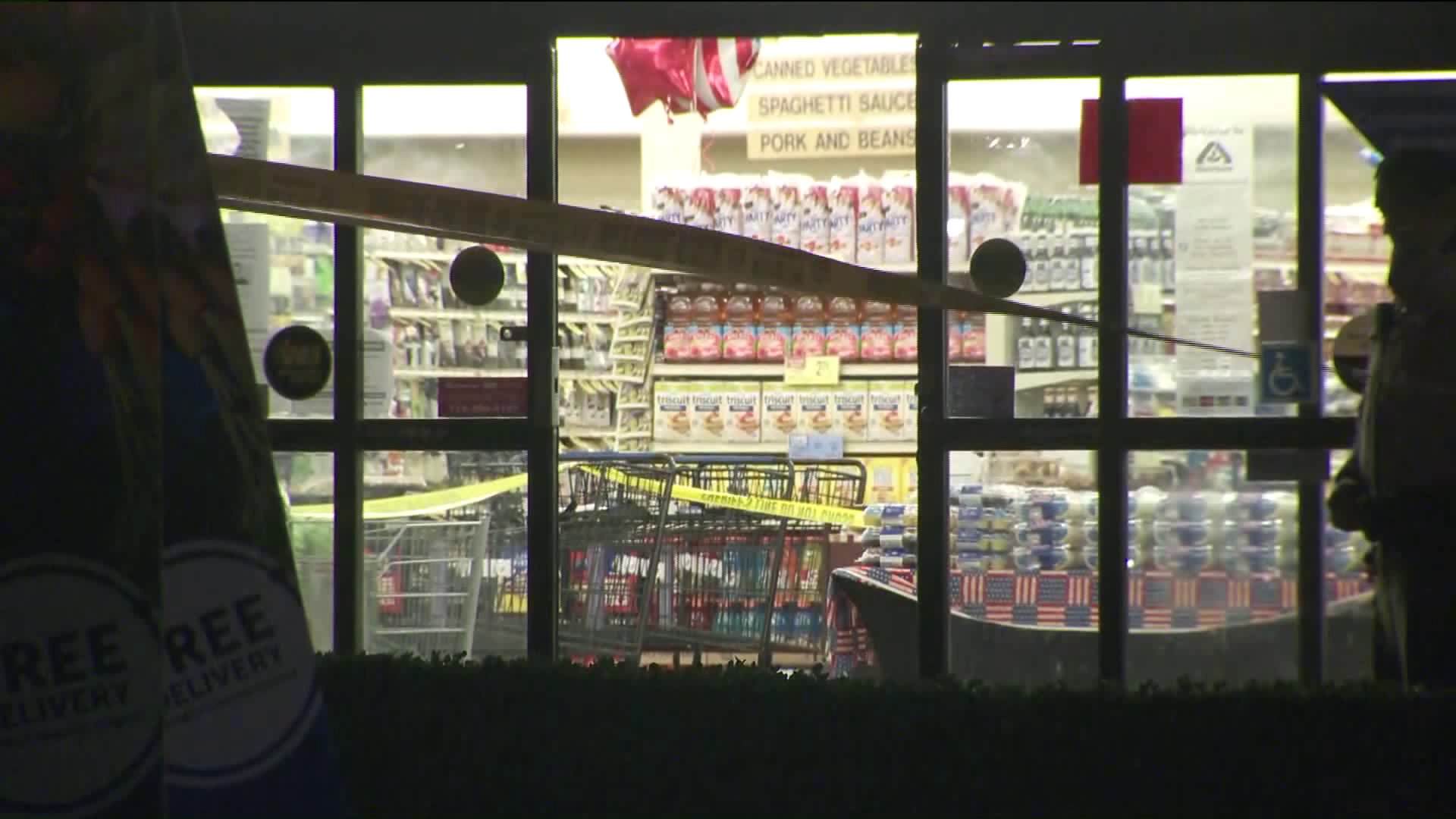 A security guard was stabbed at an Albertsons at 100 E Carson St. in Carson on June 23, 2020. (KTLA)