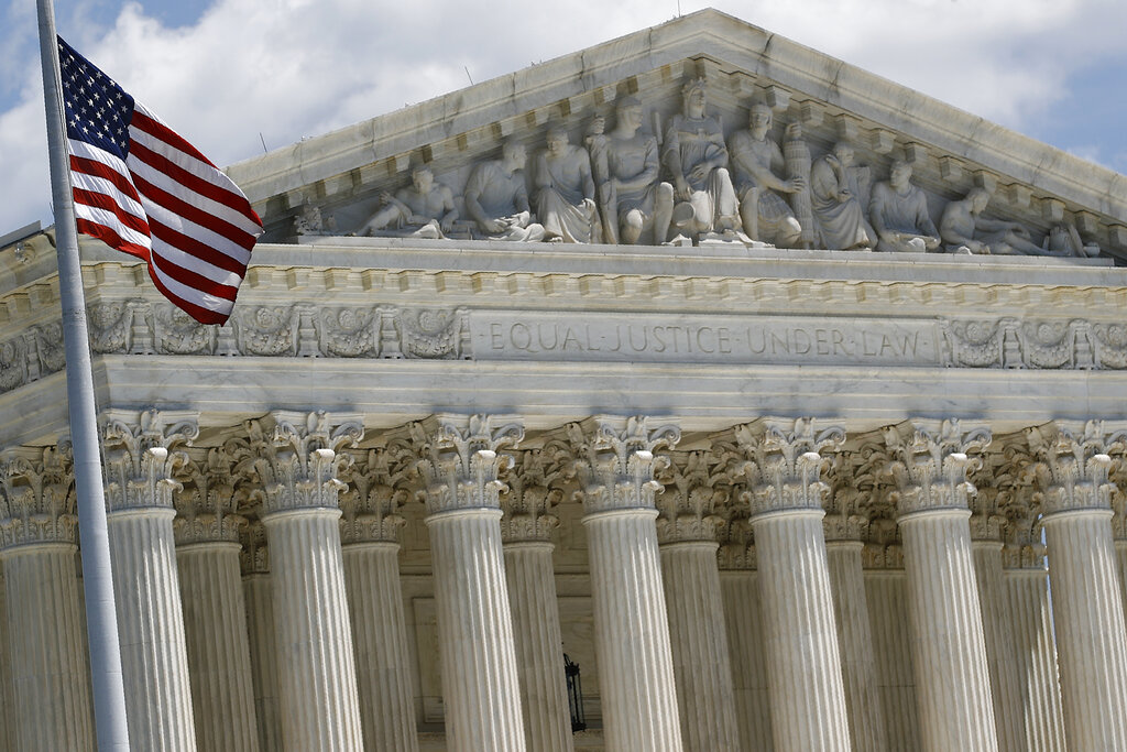 In this June 29, 2020, photo, the Supreme Court on Capitol Hill is seen in Washington DC. (AP Photo/Patrick Semansky)