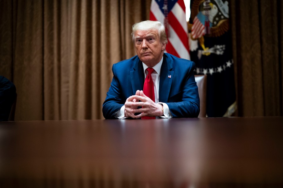 U.S. President Donald Trump speaks during a round table discussion at the White House on June 10, 2020, in Washington, DC. ( Doug Mills-Pool/Getty Images)