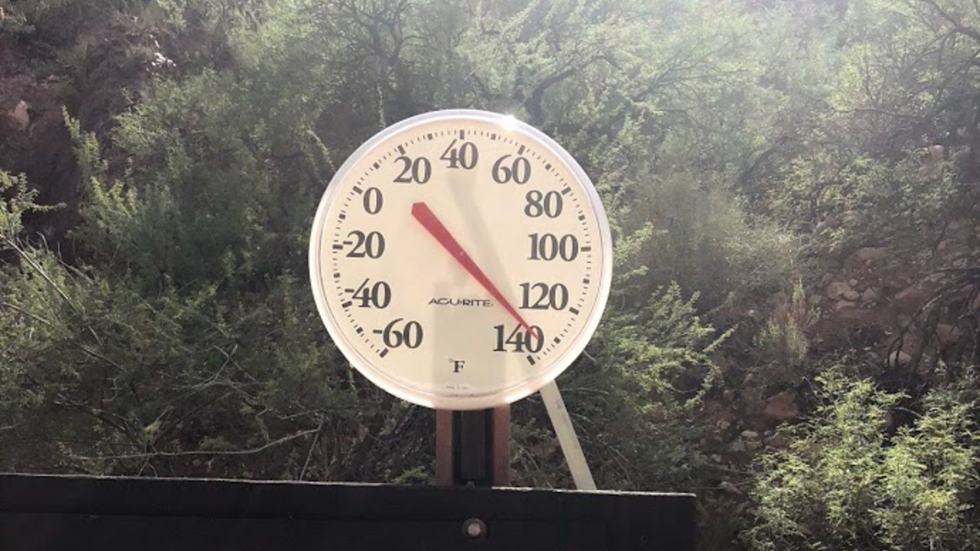 The National Park Service tweeted out a photo of the temperature in Phantom Ranch on June 23, 2020.