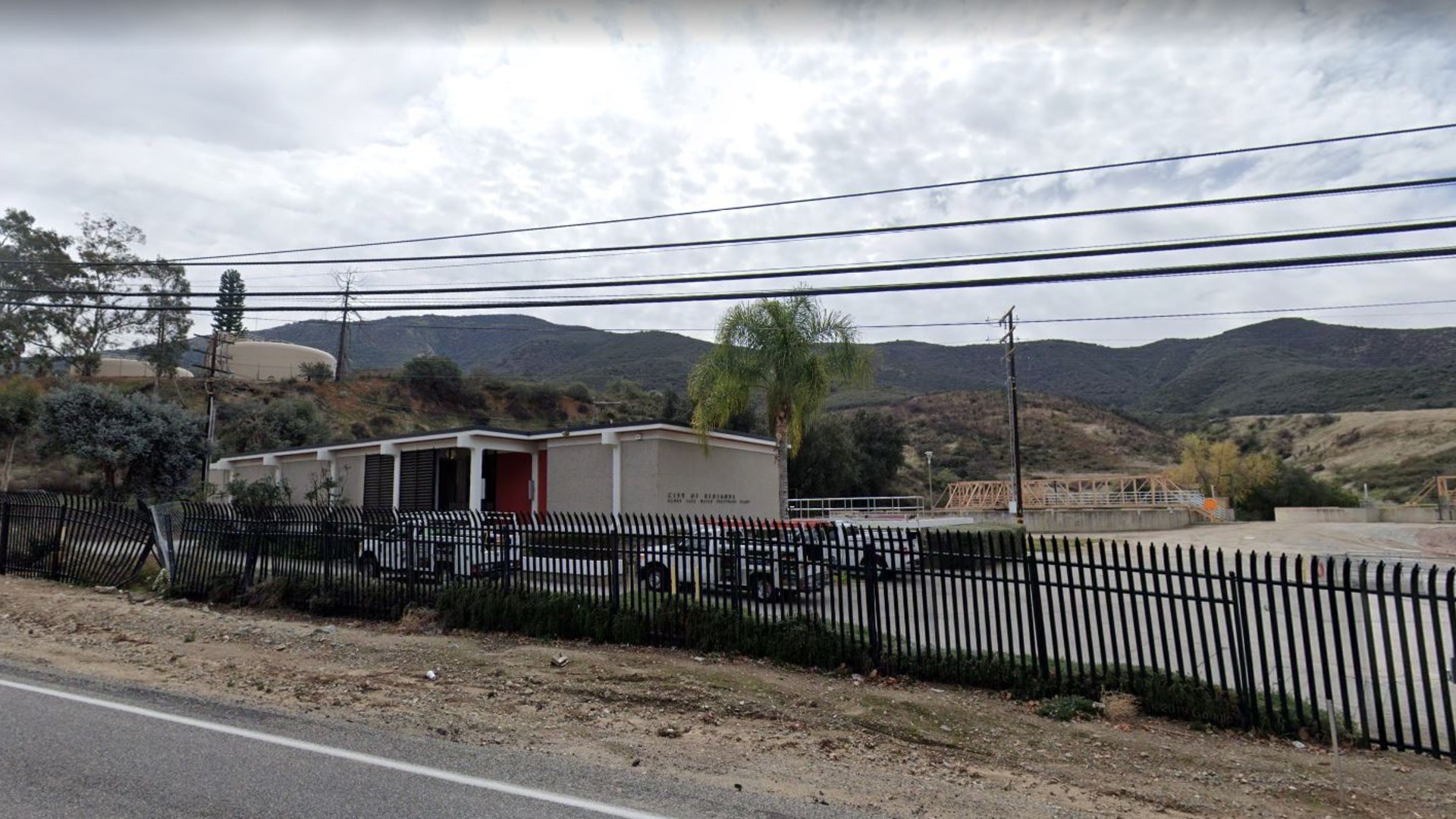 The hillsides above the Redlands city water treatement plant along Highway 38 in Mentone, as pictured in a Google Street view image.