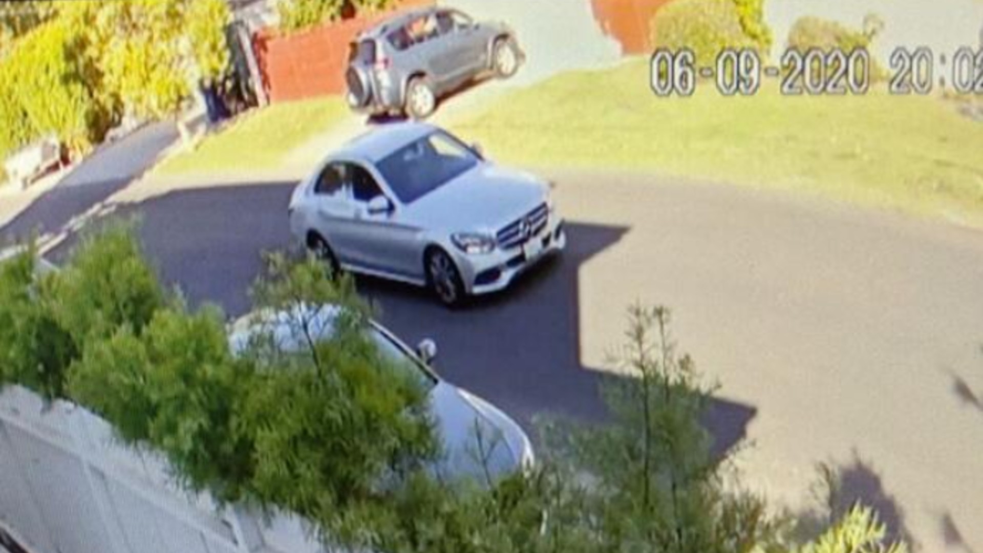 The Los Angeles Police Department is looking for the car in this surveillance photo obtained by KTLA in connection with the sexual assault of four women in L.A.'s Palms neighborhood on June 8 and June 9, 2020.