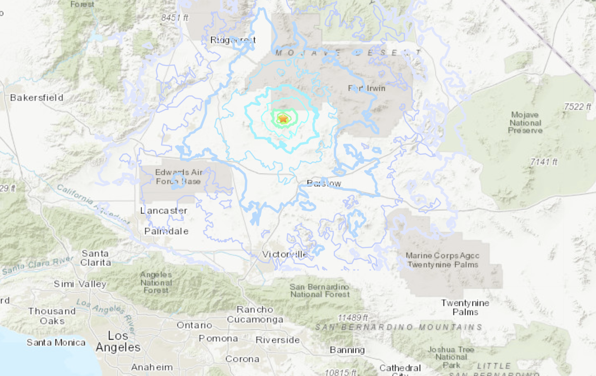 A 3.9 quake rattled the Barstow area on June 2, 2020. (USGS)