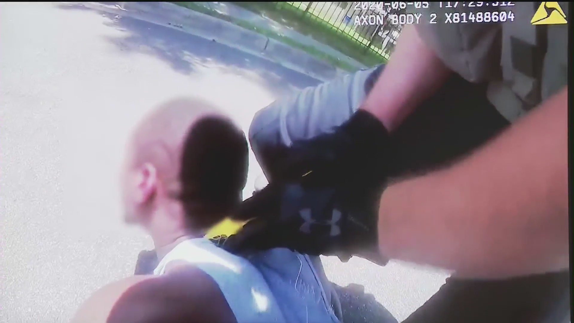 A police officer in Fairfax County, Virginia, faces assault and battery charges for the use of a stun gun on a black man on June 5, 2020. (CNN/KTLA)