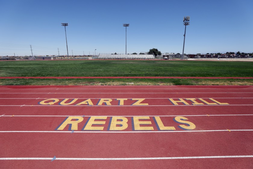 Quartz Hill High School in the Antelope Valley is dropping “Rebels” as its mascot.(Myung J. Chun / Los Angeles Times)