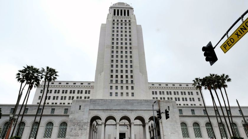 Los Angeles City Hall is seen in a file photo. (Richard Vogel / Associated Press)