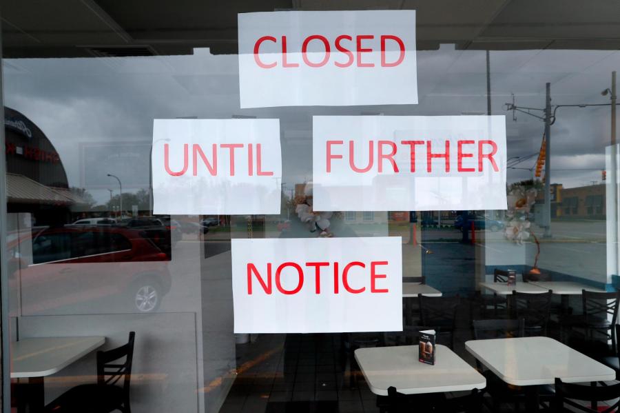 Vasi's Cafe is shown closed in St. Clair Shores, Mich., Friday, May 8, 2020. Many restaurants have closed due to the coronavirus pandemic. (Paul Sancya/AP)