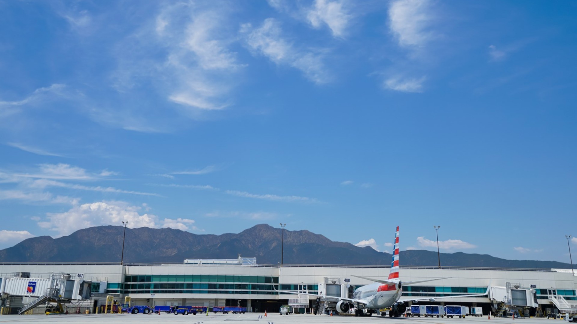 Ontario International Airport is seen in a photo from the airport's Facebook page.