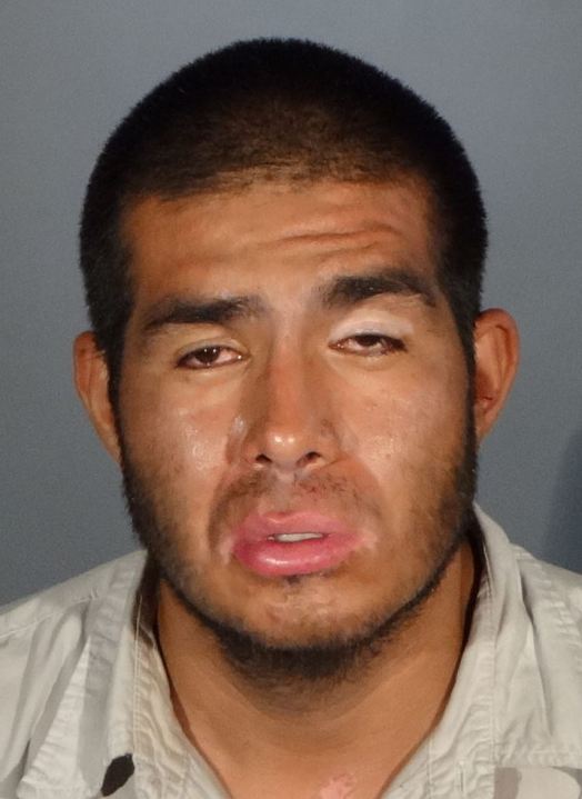 Jose Enrique Esquivel, aka Jose Esquibel, 24, is seen in a booking photo released by the Los Angeles County Sheriff’s Department on July 21, 2020.