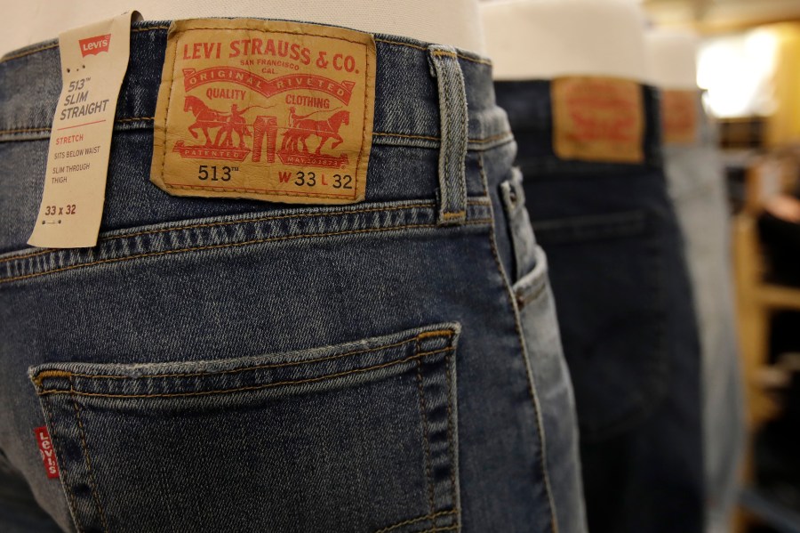 In this Nov. 29, 2019 file photo, Levi's jeans are displayed at a Kohl's store in Colma, California. (Jeff Chiu/Associated Press)