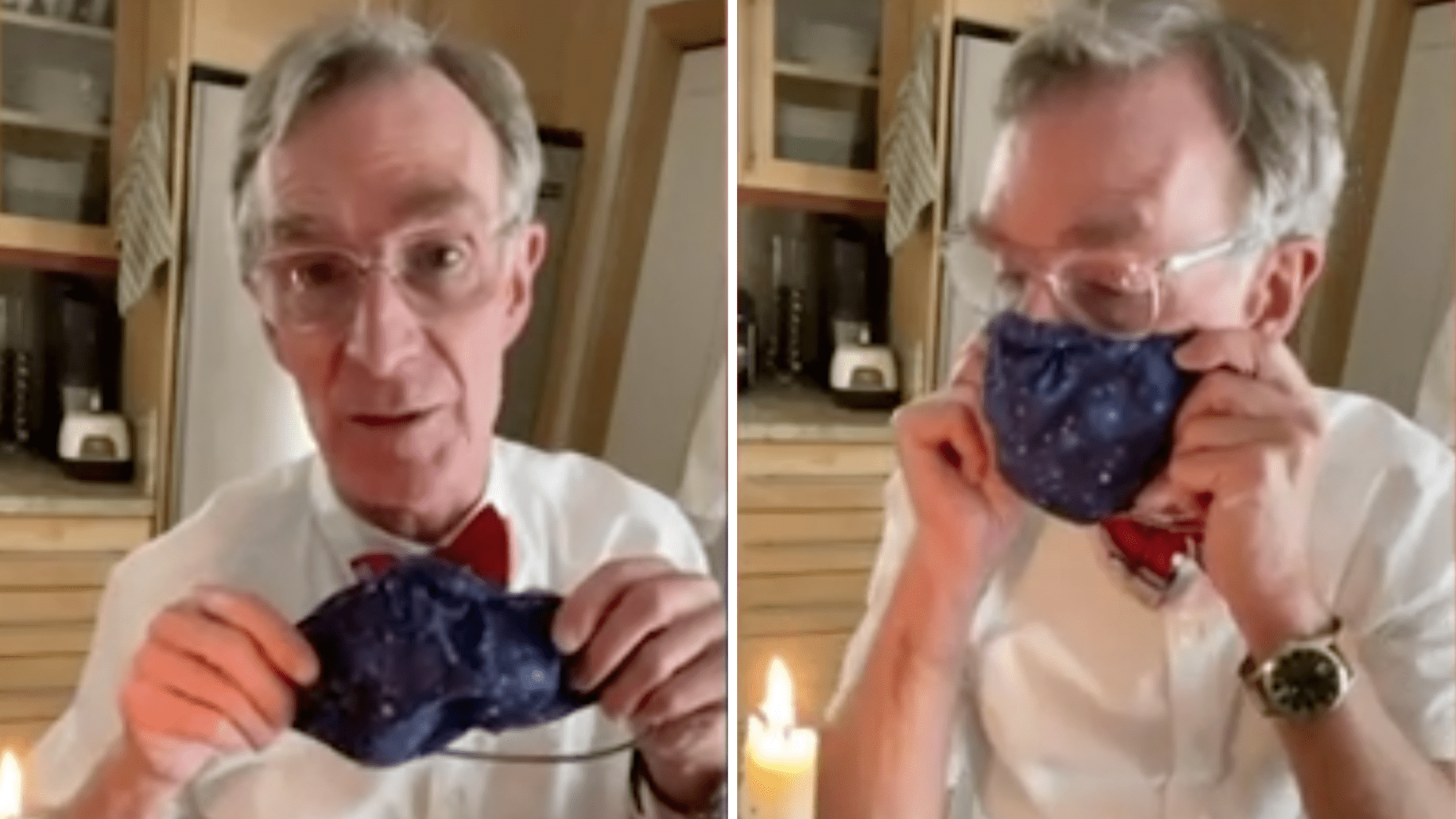 Science educator Bill Nye posted two TikToks urging people to wears masks. (Bill Nye via CNN)