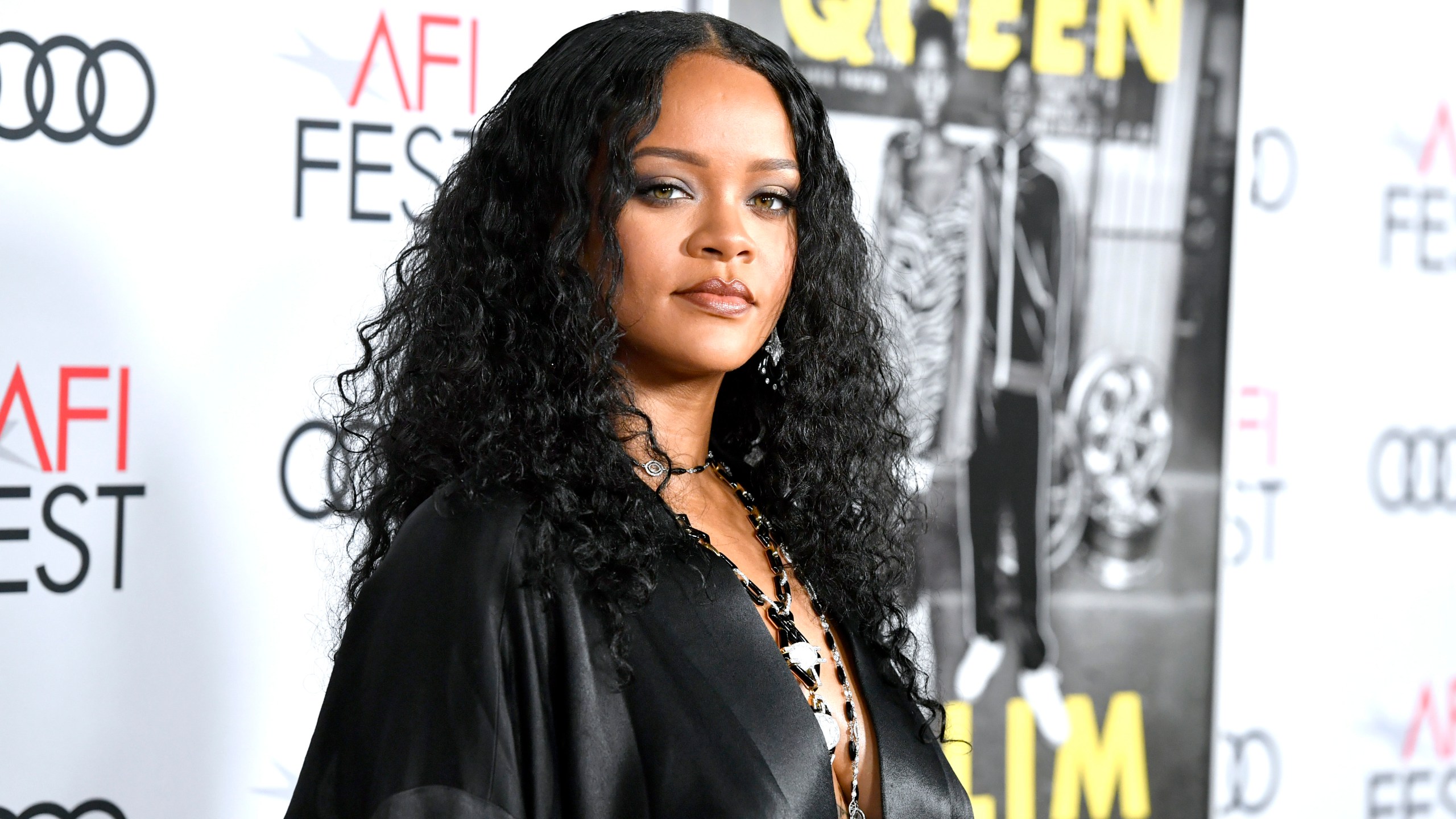 Rihanna attends the "Queen & Slim" Premiere at AFI FEST 2019 presented by Audi at the TCL Chinese Theatre on Nov. 14, 2019 in Hollywood, Calif. (Frazer Harrison/Getty Images)