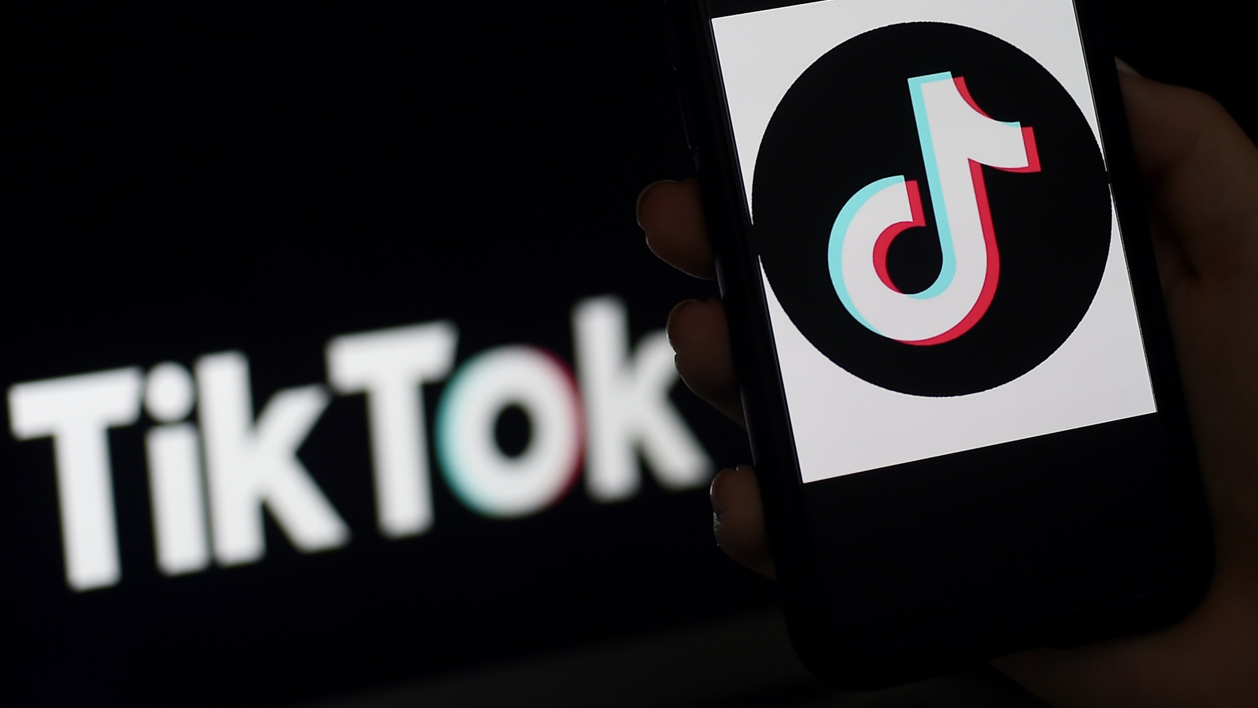 A photo illustration shows social media app TikTok’s logo on an iPhone screen on April 13, 2020, in Arlington, Virginia (Olivier Douliery / AFP / Getty Images)