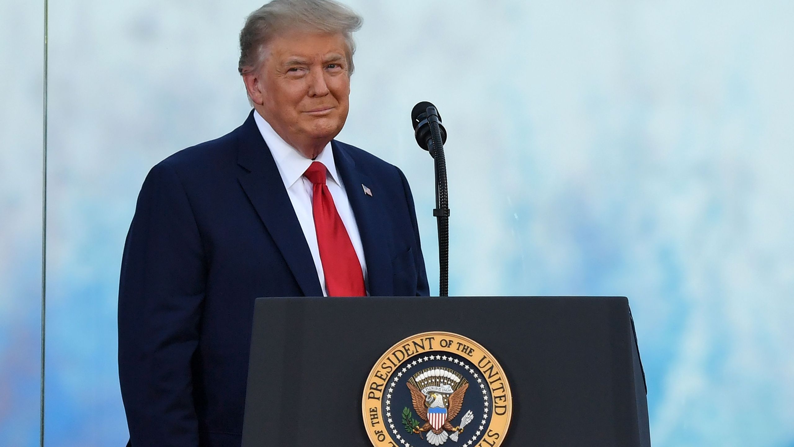 Donald Trump an Independence Day event at the White House on July 4, 2020. (SAUL LOEB/AFP via Getty Images)