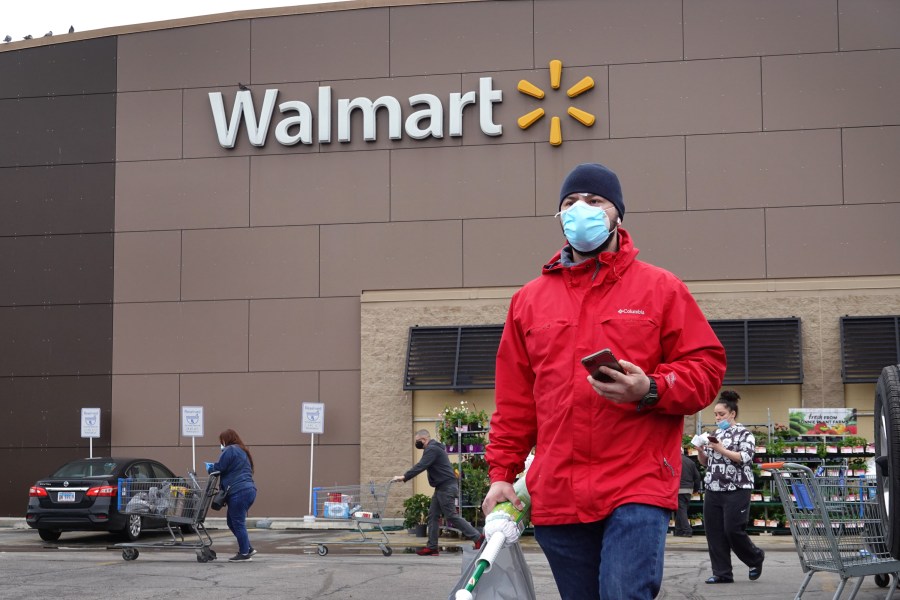 Customers shop at a Walmart store in Chicago in May. (Scott Olson/Getty Images)