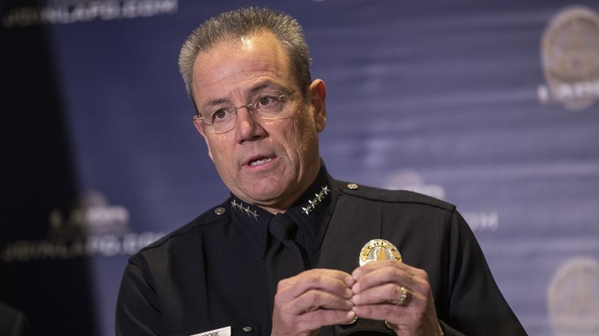 Los Angeles Police Chief Michel Moore is seen in an undated photo. Allen J. Schaben / Los Angeles Times)