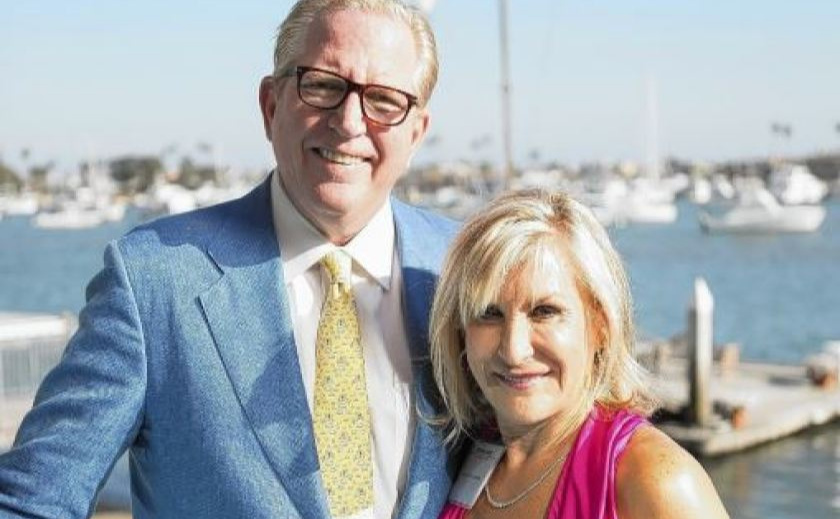 Karen Littlefair with her husband Andrew in 2014.(Daily Pilot via Los Angeles Times)