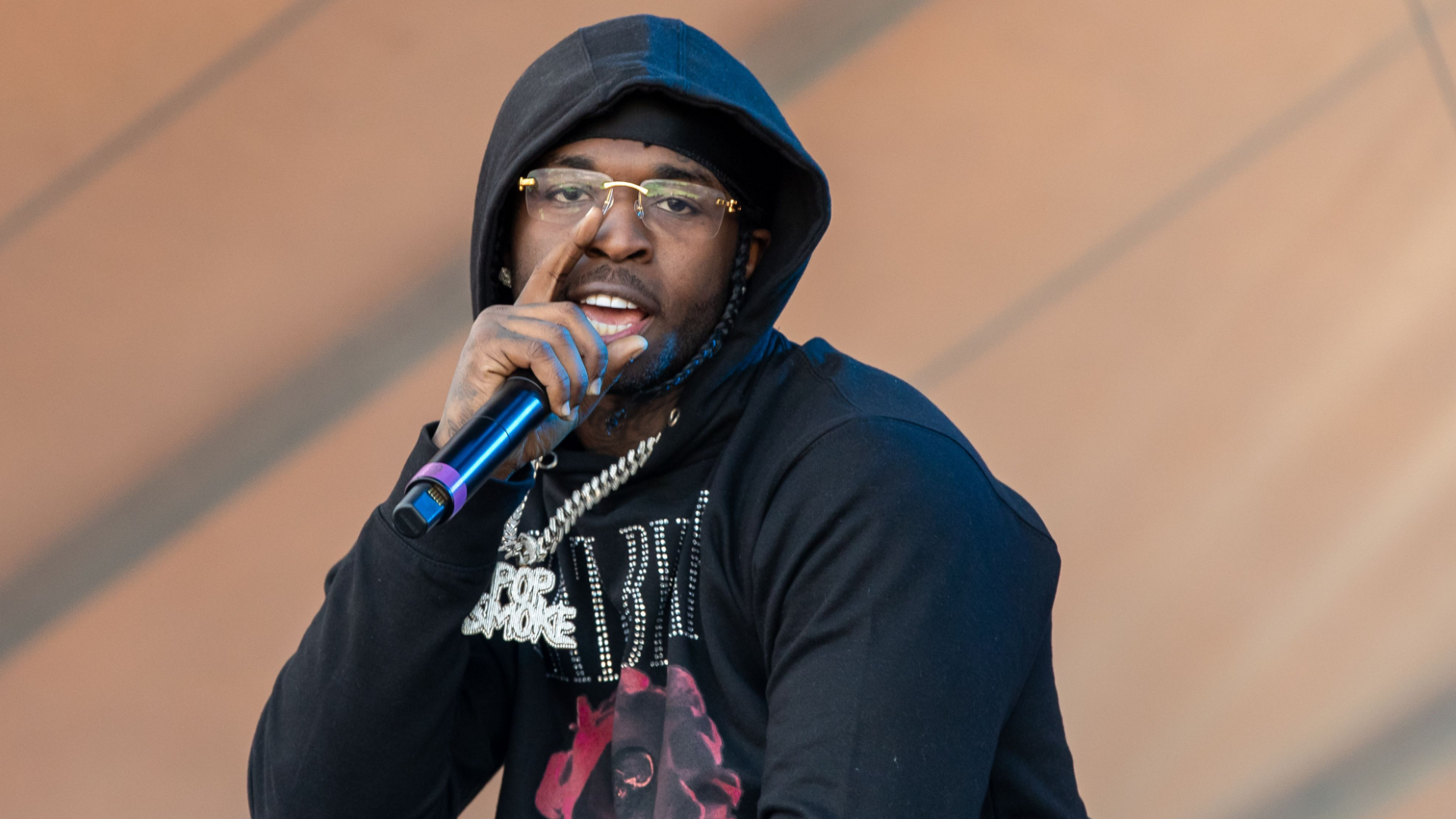 Pop Smoke performs during the Astroworld Festival in Houston, Texas, on Nov. 9, 2019. (SUZANNE CORDEIRO / AFP / Getty Images)