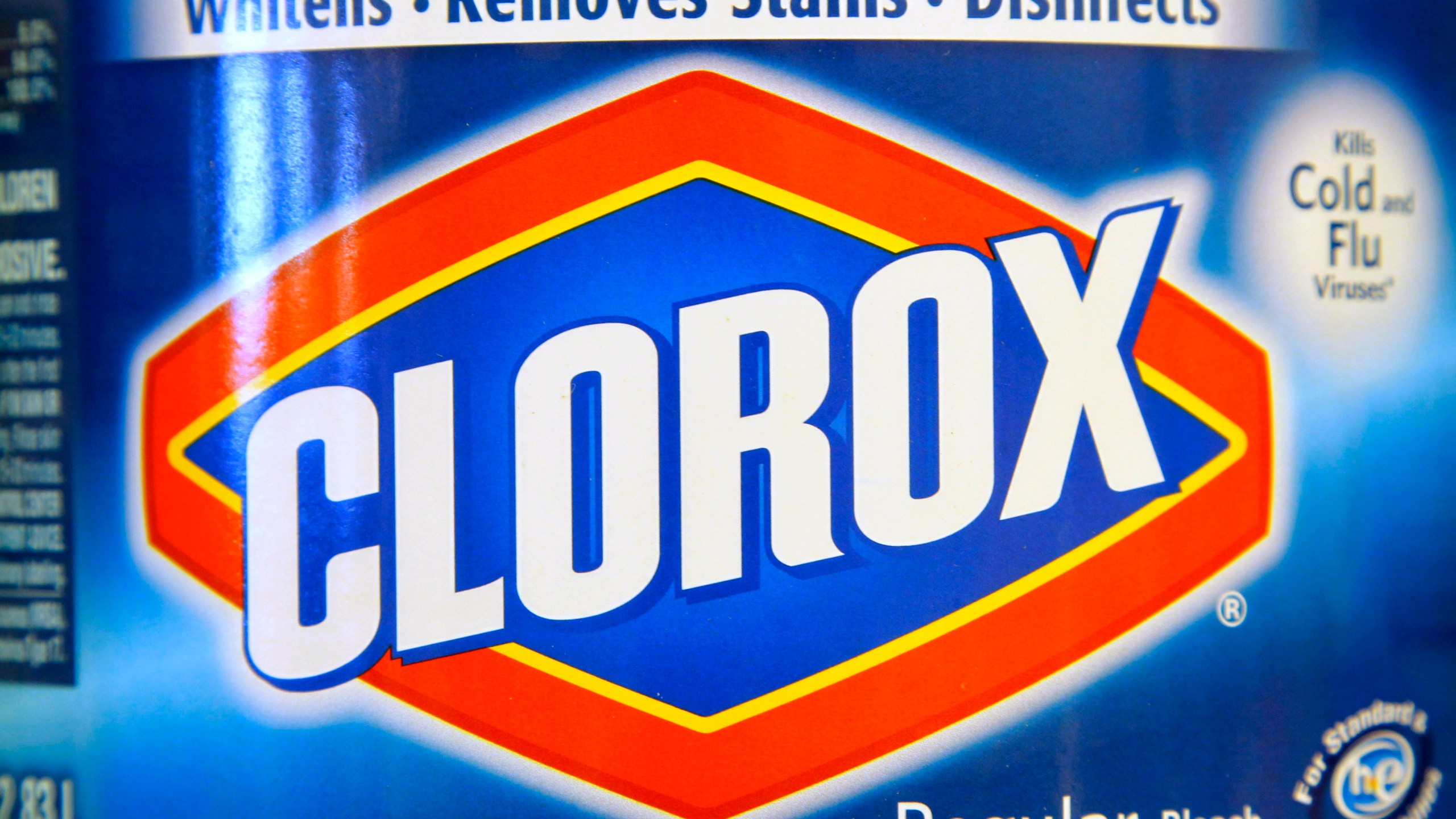 A detail of a label on a bottle of Clorox bleach is displayed in a supermarket, in Walpole, Mass. in a In this Aug. 1, 2011 file photo. (AP Photo/Steven Senne, File)