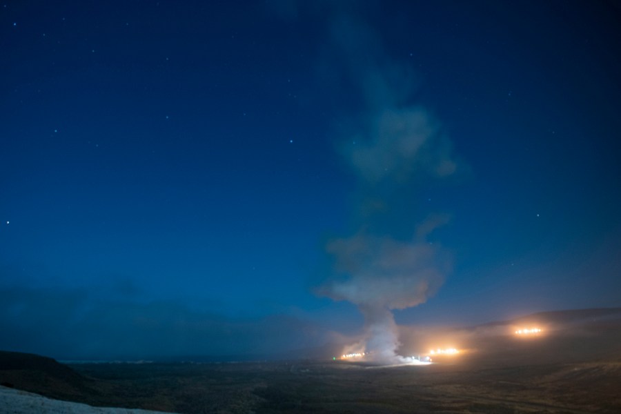 An Air Force Global Strike Command unarmed Minuteman III intercontinental ballistic missile launches during an operational test at 12:21 a.m. Tuesday, Aug. 4, 2020, at Vandenberg Air Force Base, California. (Senior Airman Hanah Abercrombie/U.S. Air Force via AP)