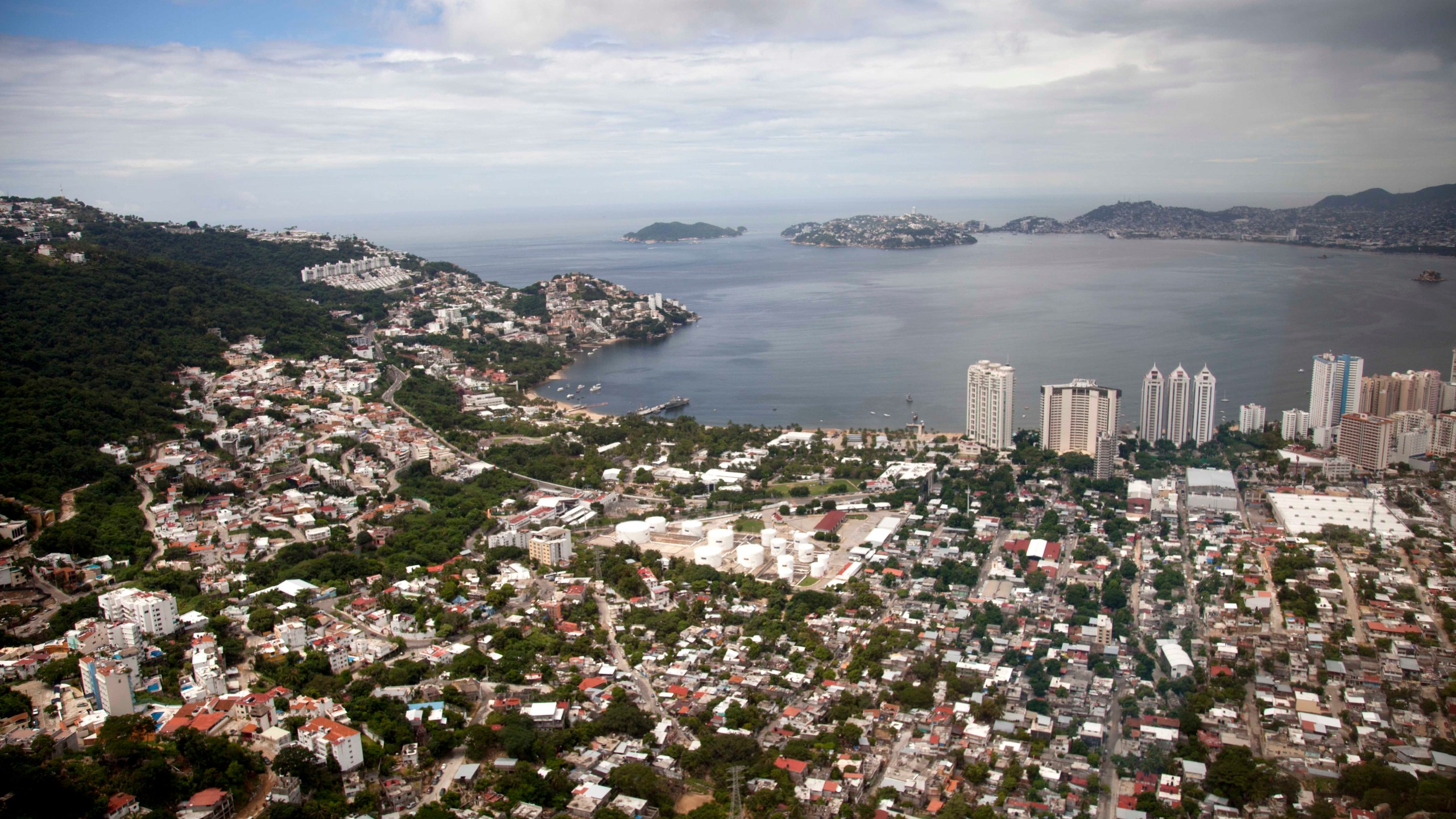 This Sept. 20, 2013 file photo shows an aerial view of the Pacific resort city of Acapulco, Mexico. (AP Photo/Eduardo Verdugo, File)