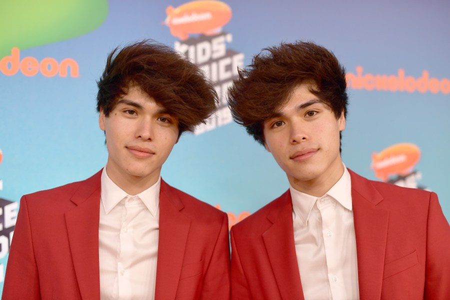 Alex Stokes, left, and Alan Stokes attend Nickelodeon's 2019 Kids' Choice Awards in Los Angeles on March 23, 2019. (Matt Winkelmeyer / Getty Images)