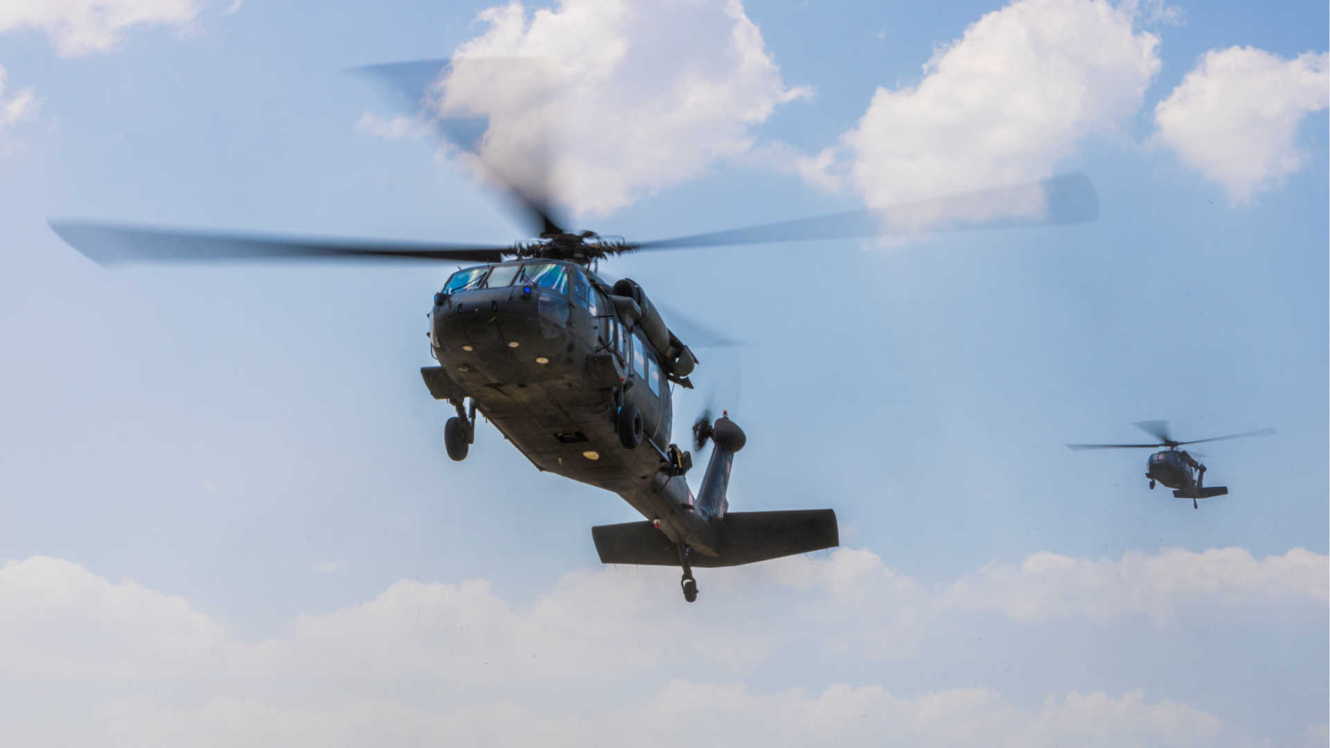 Black Hawk military helicopters seen in an undated file photo. (Getty Images)