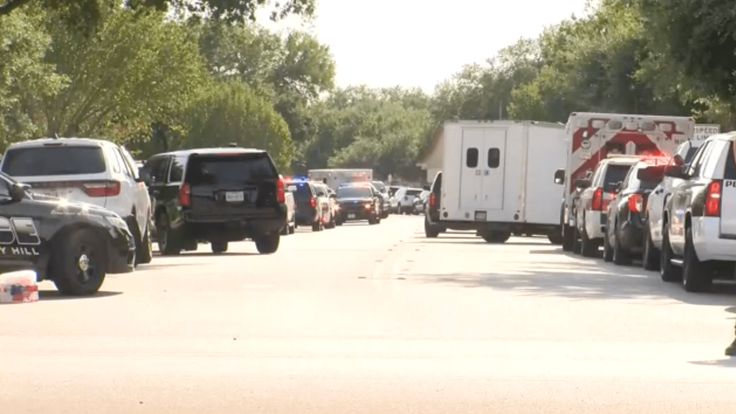 The scene of a shooting that injured three officers in Texas on Aug. 16, 2020. (KEYE via CNN)