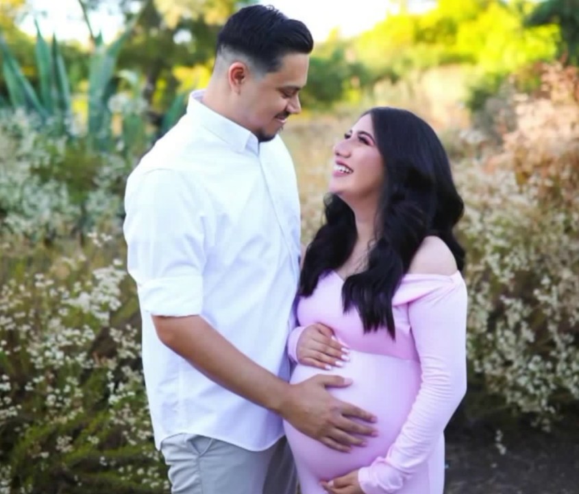 Frank Alvarez and Yesenia Aguilar are seen in a family photo provided to KTLA.