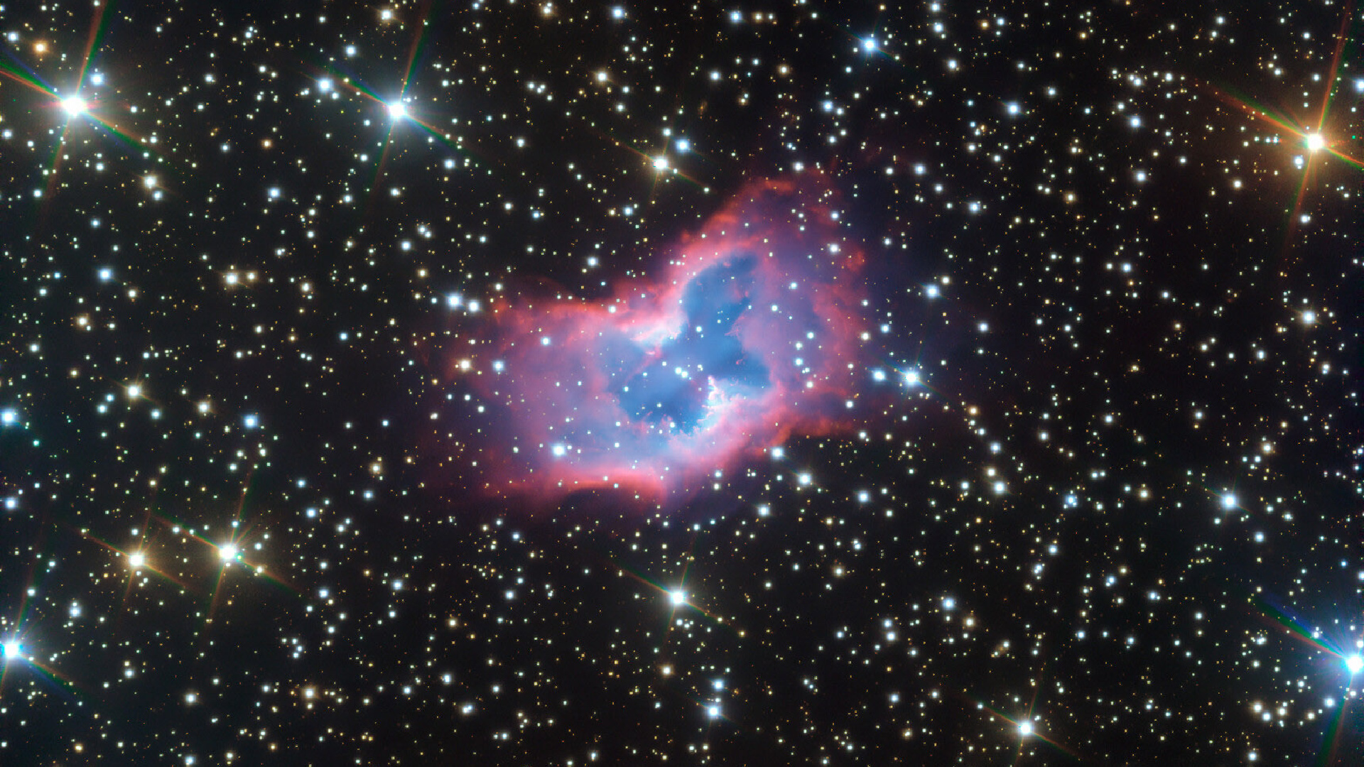 This image of the planetary nebula NGC 2899 is the most detailed look at the "space butterfly" yet, captured by the European Space Observatory's Very Large Telescope. (European Southern Observatory)