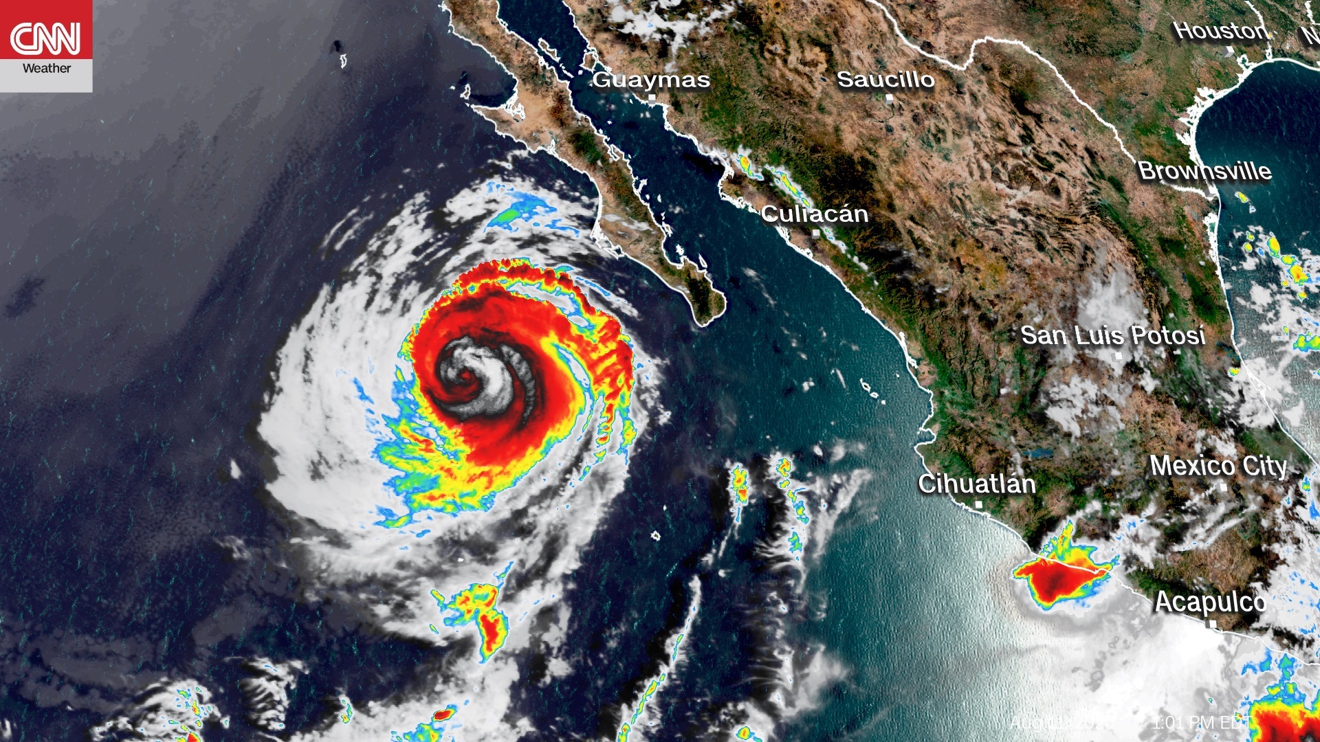 Hurricane Elida is expected to continue tracking to the northwest. (CNN)